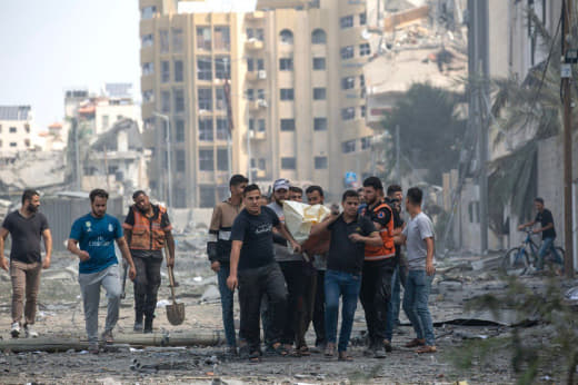 #Photos | Al-Rimal neighborhood after raids carried out by the occupation air force on it for days.