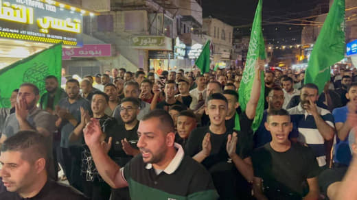 #Urgent A massive march in Tulkarm in support of Gaza.