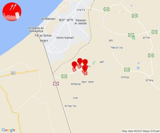 Sirens sound in the Gaza Strip.