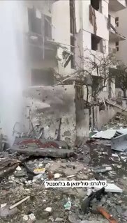 سليمان مسودة-كان: مشاهد للدمار في موقع سقوط الصاروخ الإيراني الليلة في تل أبيب.
