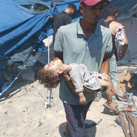 A massacre committed by the Israeli Air Force after targeting a local bakery on Al-Shifa Street, west of Gaza City