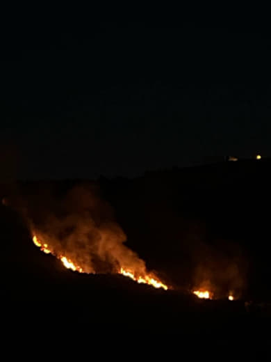 ❗️Jewish settlers, under the protection of Israeli occupation forces, have set large fires across agricultural lands in 