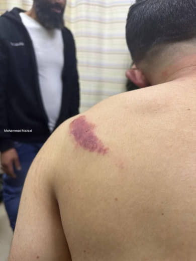 The Israeli army beats young men from Qarawat Bani Hassan