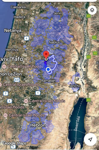 Google updates its digital mapping service and removes Area C from the map of the West Bank.
