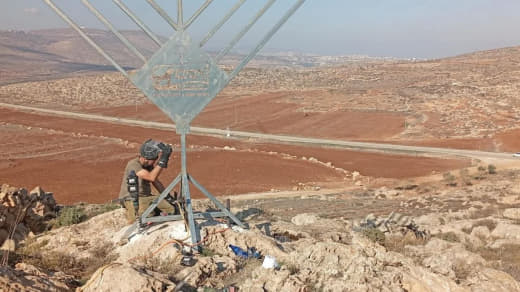 The Israeli army celebrates Chanukah in southern Syria