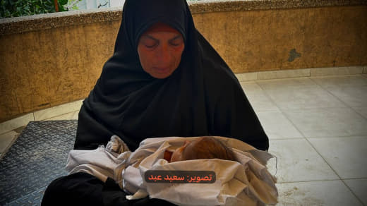 The family of six-month-old Youssef Omar Abu Hamala, who died from exposure to the bitter cold and sewage leaks around h