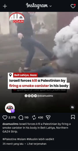 Beit Lahiya, Northern Gaza Strip Posted 28 January 2026 Source : doamuslims