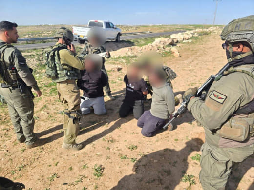 The occupation forces arrest 3 young men after they confronted settlers while they were grazing sheep in lands near the 