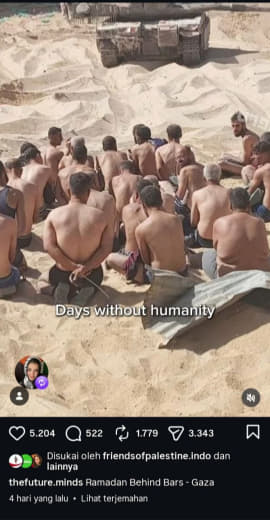 Ramadhan behind bars - Gaza Source : thefuture.minds