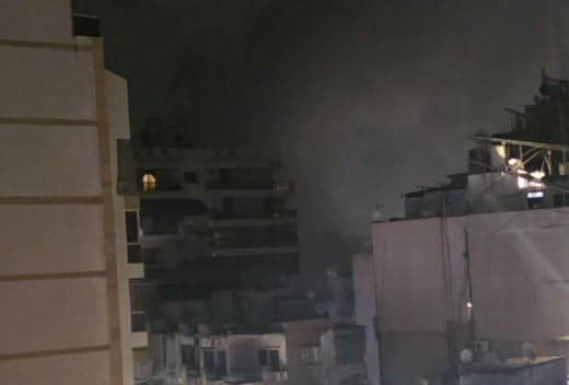 The large residential building has reportedly been attacked by the Israelis, over an already closed branch of Qard al-Ha
