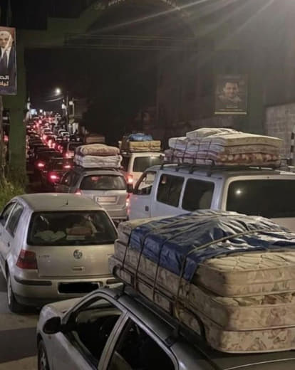 حركة نزوح كثيفة من مخيم الرشيدية للاجئين الفلسطينيين  جنوبي لبنان بعد تهديدات الإخلاء "الإسرائيلية"