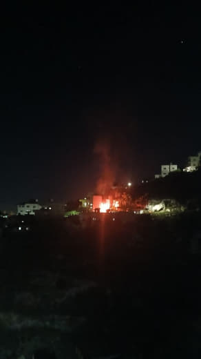 المنزل الذي احرقه المستوطنين في بيت مرين