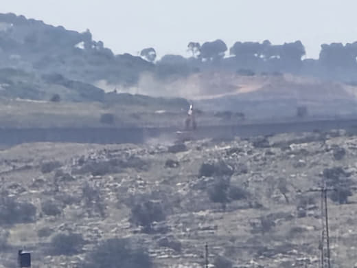 🔴 Israeli bulldozers continue leveling operations in the "Siraj" area west of Yamon town, west of Jenin, northern West B