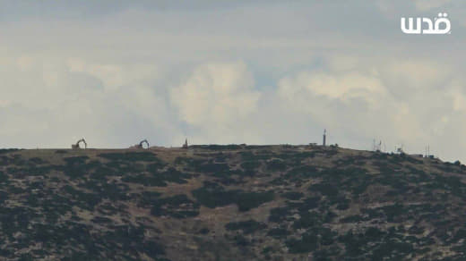 Israeli occupation forces are bulldozing Palestinians’ lands in Jabal al-Salameh, south of the village of Raba, southeas