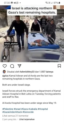 Posted at 23 05 2024, about after midnight (00.30 am) Gaza time