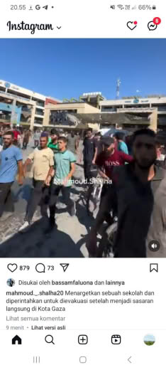 Happening now, posted just 9 minutes ago