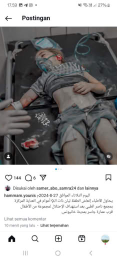 Vicinity of Jasser Building, Khanyounis Posted at 27 08 2024 01.49pm Gaza time