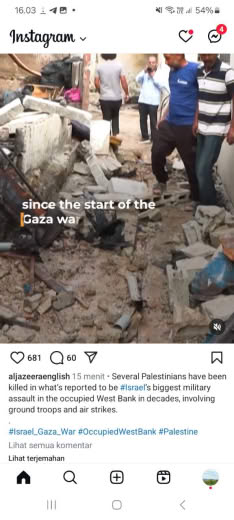 Posted at 11.48pm Qatar&Gaza time (Aljazeera is in Qatar)