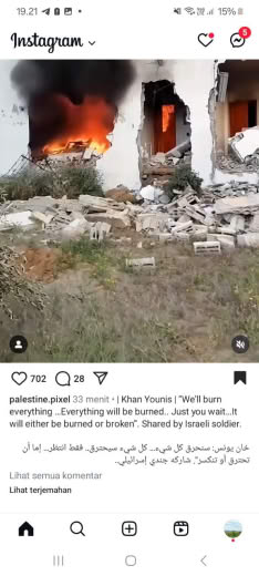 Posted at Palestine pixel Instagram account at 02.39pm Gaza time 29 08 2024