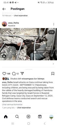 Posted at about 00.40am Gaza time, 13 09 2024