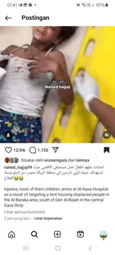 It's almost the same. Posted at 2 hours ago, posted at about 01.40am Gaza time, 17 09 2024