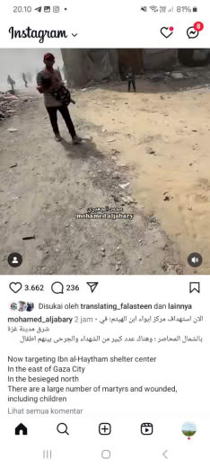 Posted at 2 hours ago, about 02.10pm Gaza time, 18 09 2024