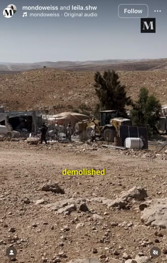 Mondiweiss report on ethnic cleansing of Paleatinians in the West Bank. 17.9.24