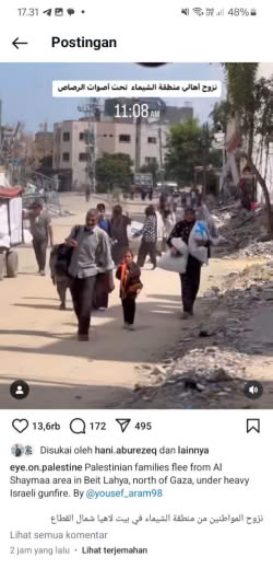 Happened at 11.08am Gaza time, 24 09 2024