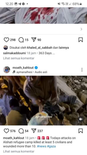 Source : Moath_Kahlout instagram Account (Gazan journalist) Date : October 3, 2024 Location : Alshati Refugee Camp