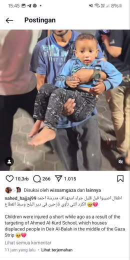 It posted at about midnight between  October 4 and 5, I think the incidence happened at October 4, 2024 Source : , Gazan