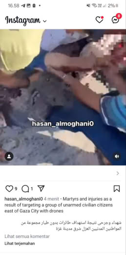 Location of incident : East of Gaza City Date of incident : 05 10 2024 Source : Gazan journalist instagram account Hasan