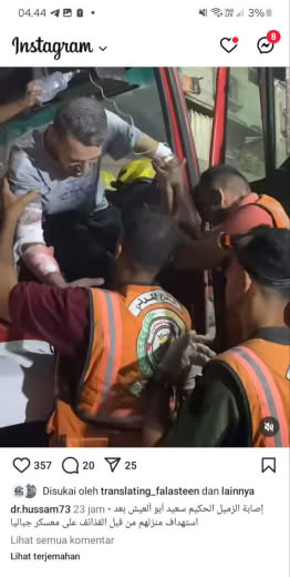 Date of incident : 05 10 2024 Posted at 06 10 2024, just after midnight Location of incident : Jabalia camp Source : dr.