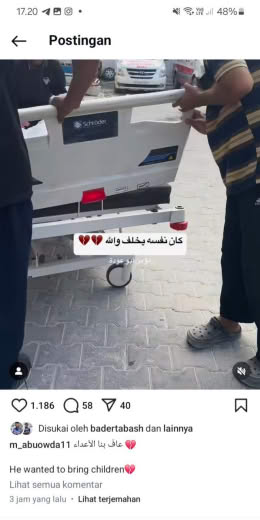 Location : Northern Gaza Date : 07 10 2024 Source : Momin Abu Owda,  Gazan journalist IG feed