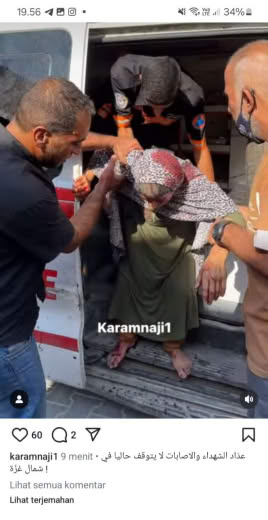 Source : Karamnaji Gazan journalist IG feed Date : 07 10 2024 Location : Northern Gaza