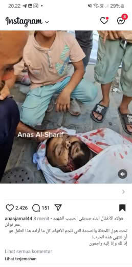 Date 07 10 2024 Location : Northern Gaza Source : Anas Al Sharif Gazan journalist IG feed