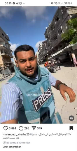 Location : Northern Gaza Date : 07 10 2024 Source : Mahmoud Shalha Gazan journalist IG account