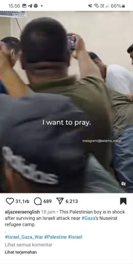 Date : 07 10 2024 Source : Aljazeeraenglish IG feed Location : Nusairat Refuge Camp