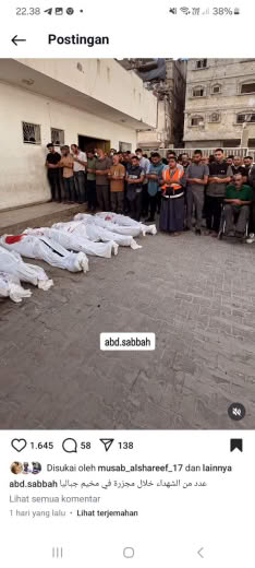 Date : 07 10 2024 Source : Abd. Sabbah Gazan Journalist IG feed Location of crime commission : Jabalia camp