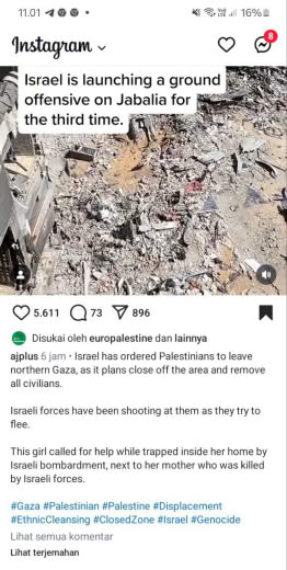 Location : Jabalia Camp Source : AJplus Media IG feed