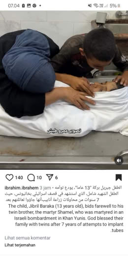 Location of incident/crime: Khanyounis Date : October 9, 2024 Source : Ibrahem, TV presenter IG feed