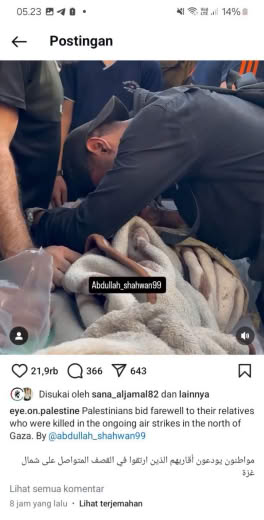 Location : North of Gaza Date : 11 10 2024 Source : Gazan Journalist IG feed
