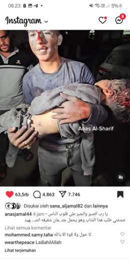 Location : Northern Gaza Date : October 11, 2024, Night Source : Anas Al-Sharif, Gazan journalist IG feed