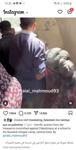 Source : eye on palestine, with contributor Talal Al Mahmoud Nusairat refugee camp