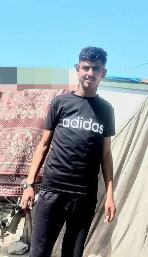 Moatasem Jihad Ahmed Dhifallah, 16 years old Missing since yesterday at 7am He left the tent to get flour from the proje