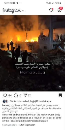 At the vicinity of Palestine Square Source : Hamza