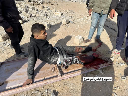 Injuries in the vicinity of Al-Najma Roundabout in Rafah, south of the Gaza Strip