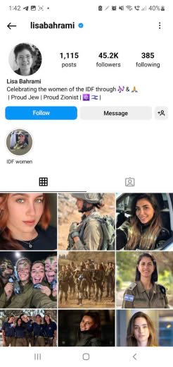 This instagram page celebrates women in the iof