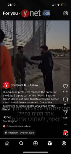 Settlers verbally attack soldiers who did not let them pass into Gaza to start a settlement and calls them nazis. The on
