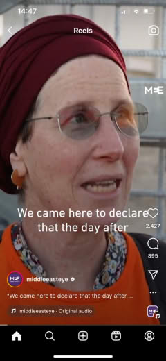 3. Intent of civil society Interview with illegal settlers, from the US, explaining how the day after they will be settl