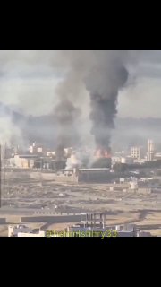 Power station in Yemen continues to burn till now following Israel’s raids at dawn time.